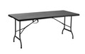 Sammenleggbart bord metall/plast 180 x 75 cm svart
